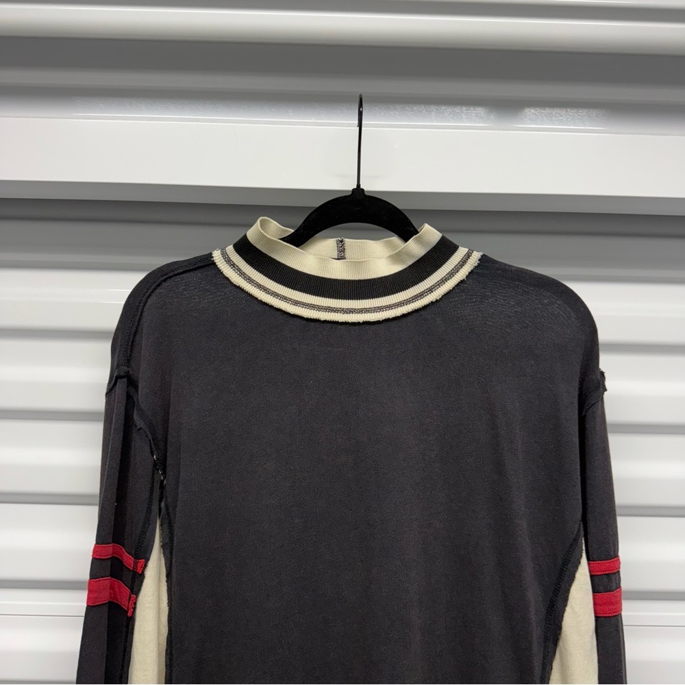 We The Free Black and Cream Long Sleeve Top - Picture 2 of 7